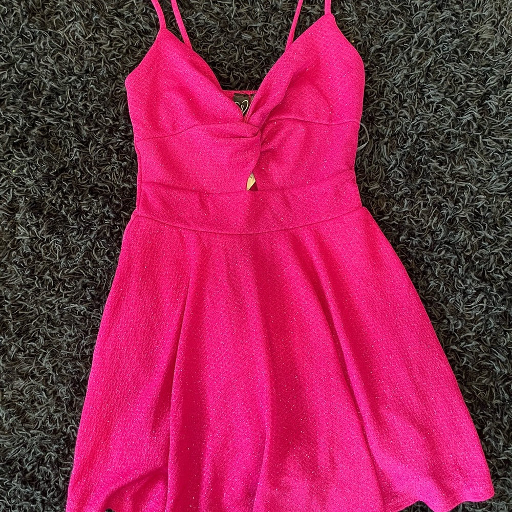 Vibrant Pink Sleeveless Dress
